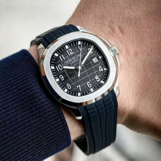 Patek Philippe Aquanaut Black Dial 5167 Silver