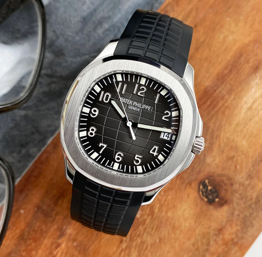 Patek Philippe Aquanaut Black Dial 5167 Silver